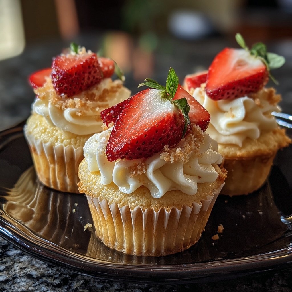 Erdbeer Vanille Cupcake Bites