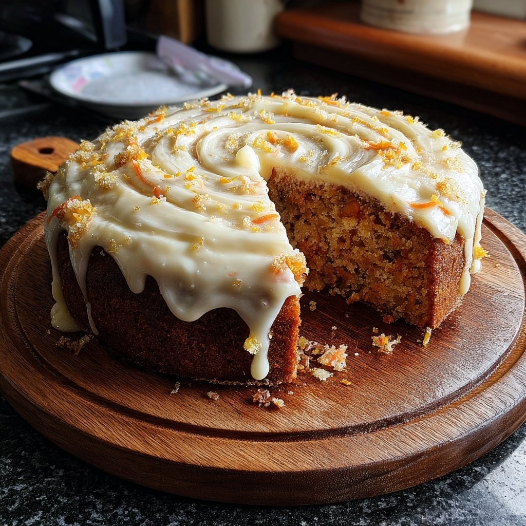 Karottenkuchen Mit Frischkäse Wirbel