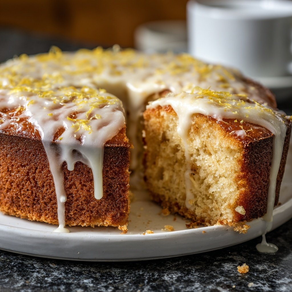 Zitronenkuchen mit Frischkäse-Topping