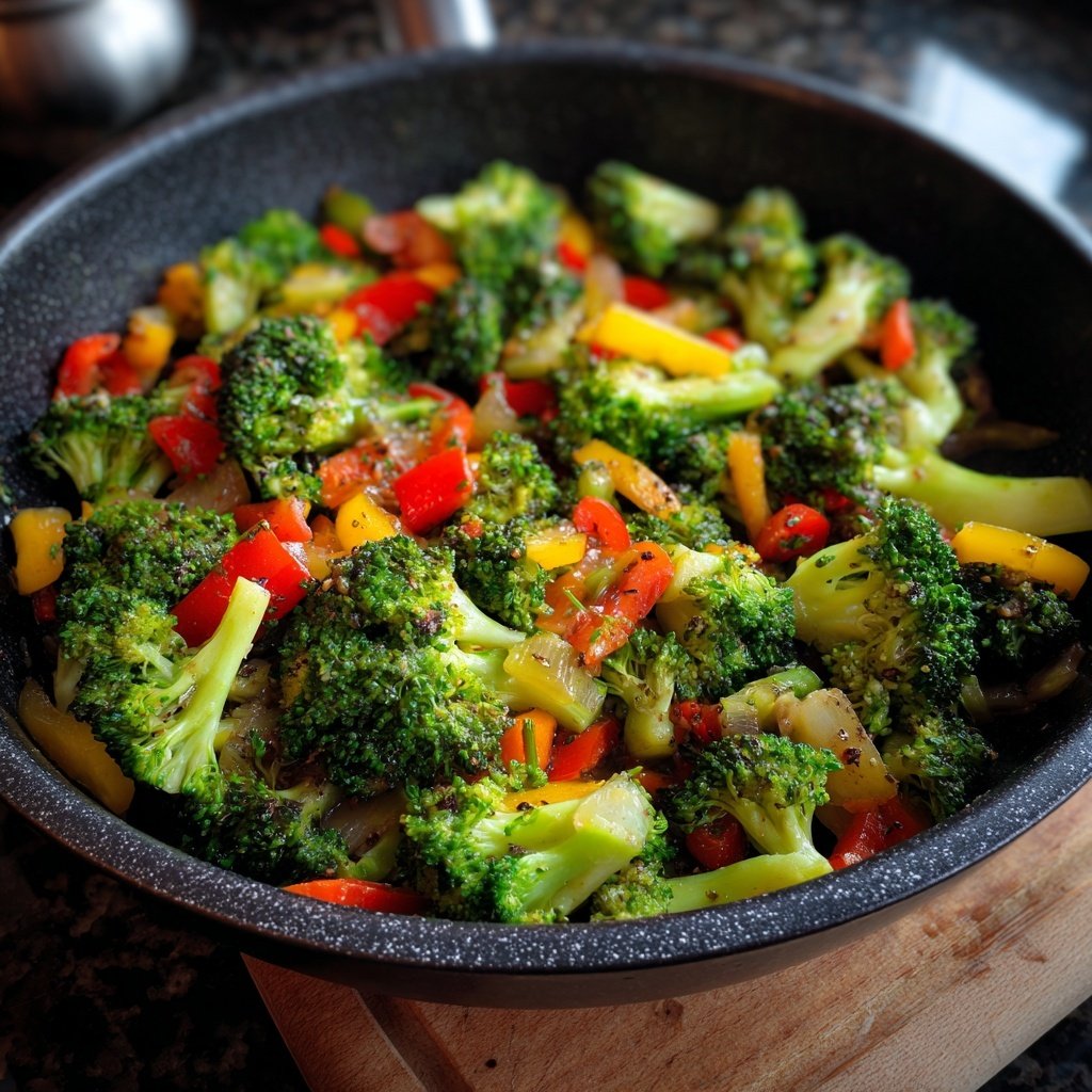Kalorienarme Pfanne Mit Brokkoli