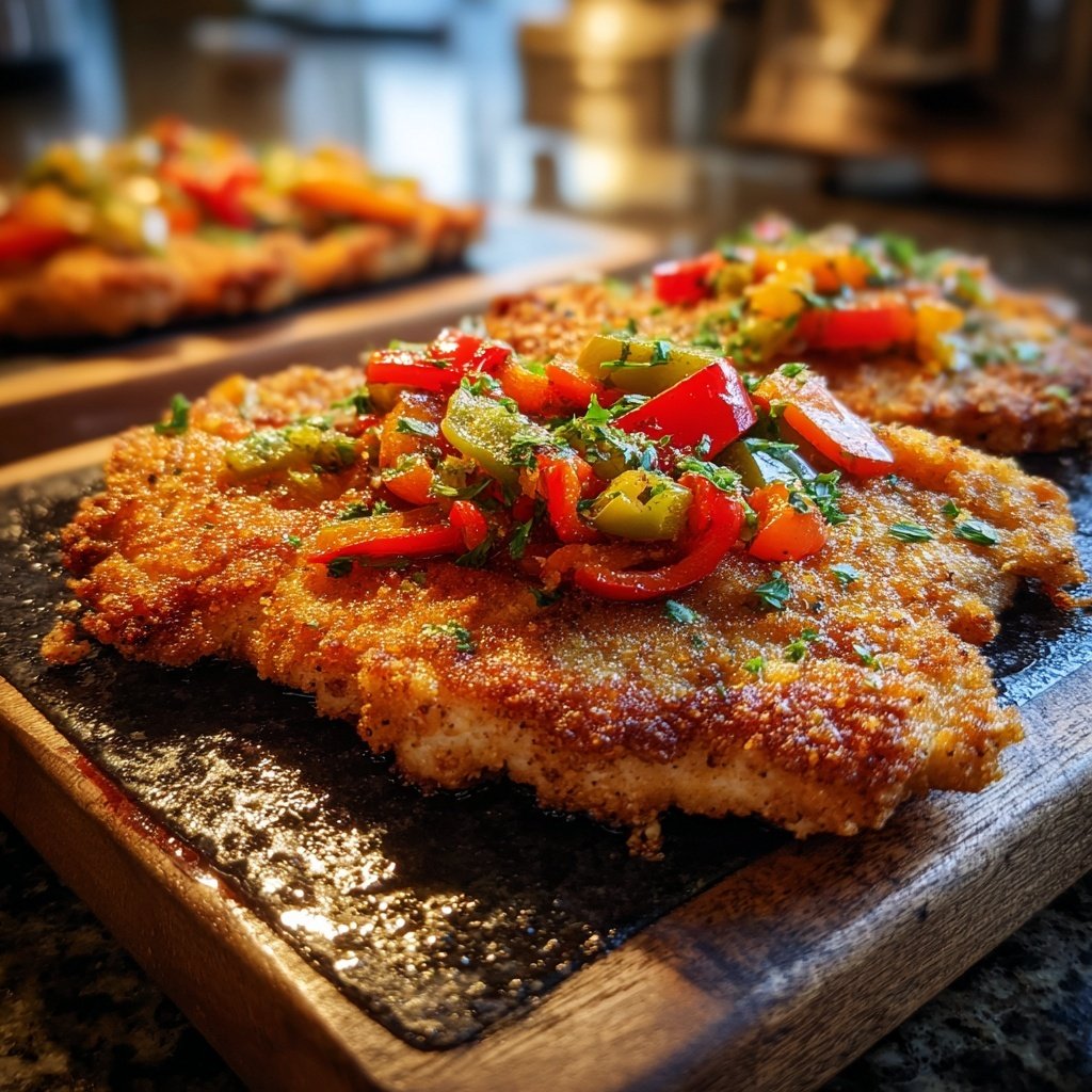 Gegrilltes Putenschnitzel Mit Paprika
