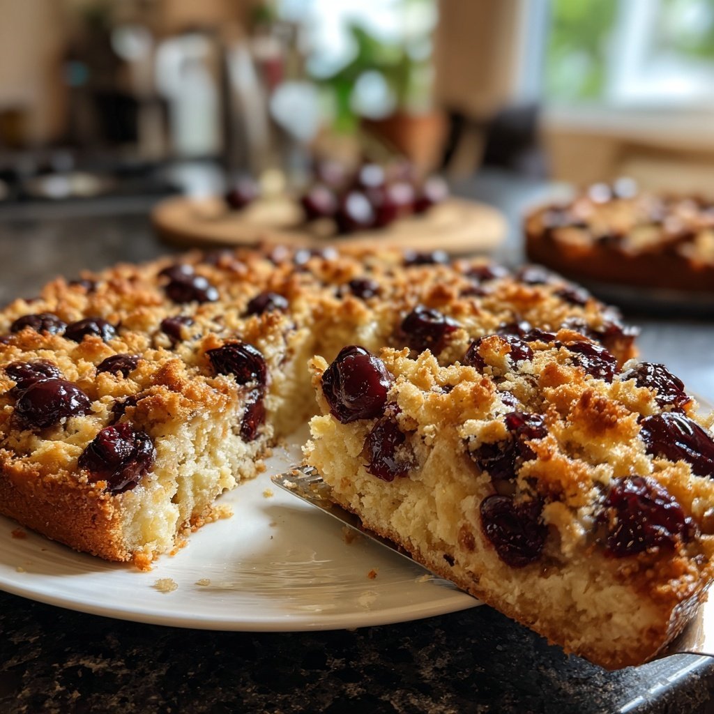 Streuselkuchen Mit Kirschen Vom Blech