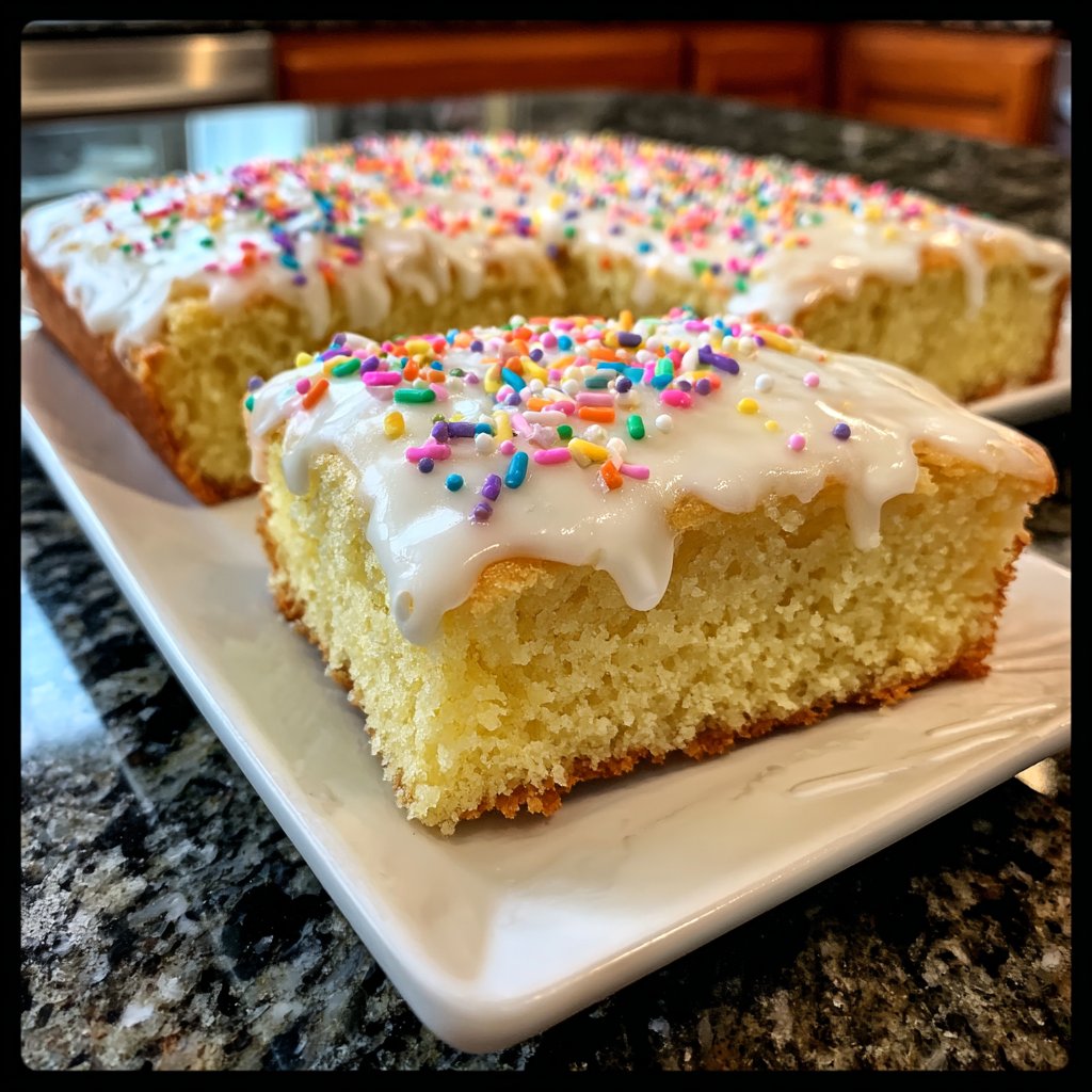 Fluffiger Vanille-Blechkuchen für jeden Anlass