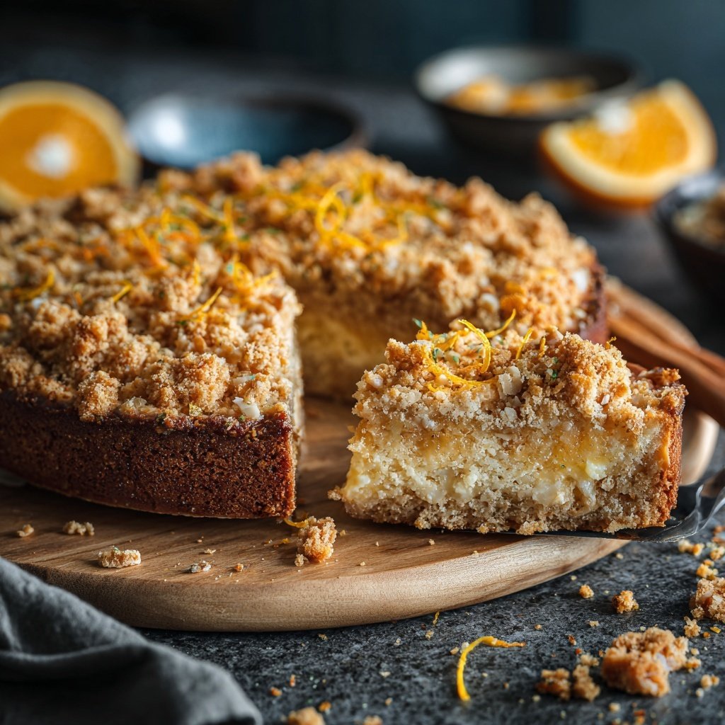 Karottenkuchen Mit Mandel Crunch