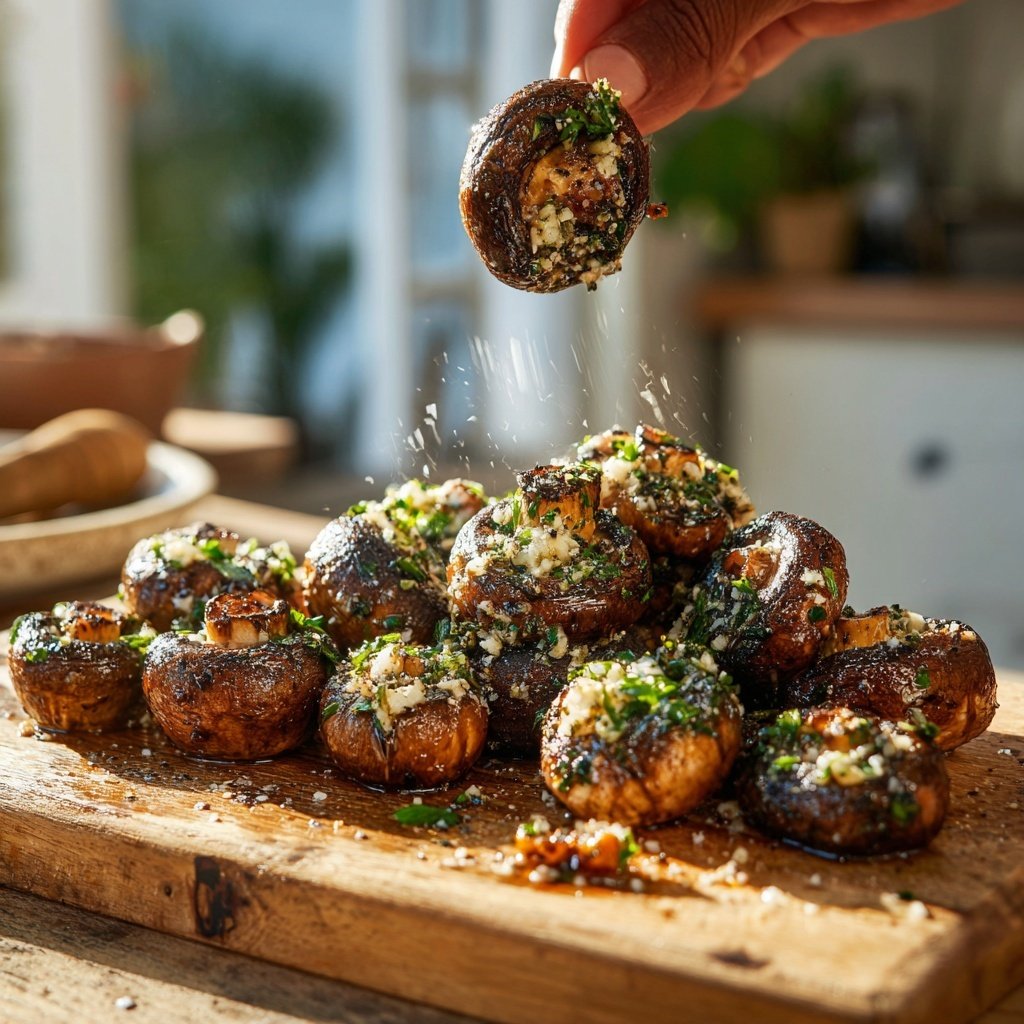 Gegrillte Champignons Mit Knoblauch