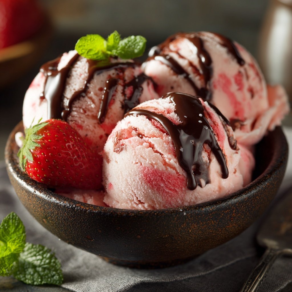 Erdbeer Eis Selber Machen Ohne Eismaschine