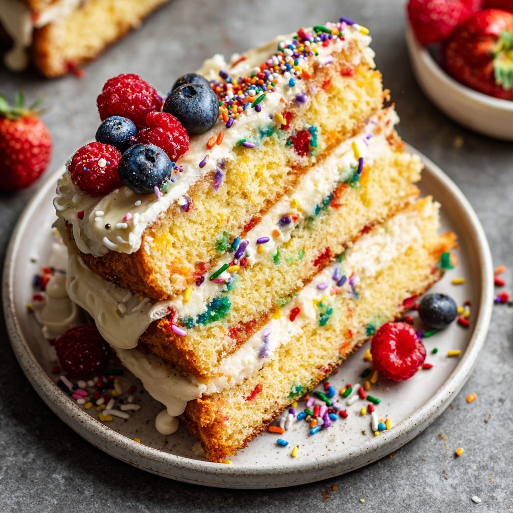 Geburtstagskuchen mit Buttercreme