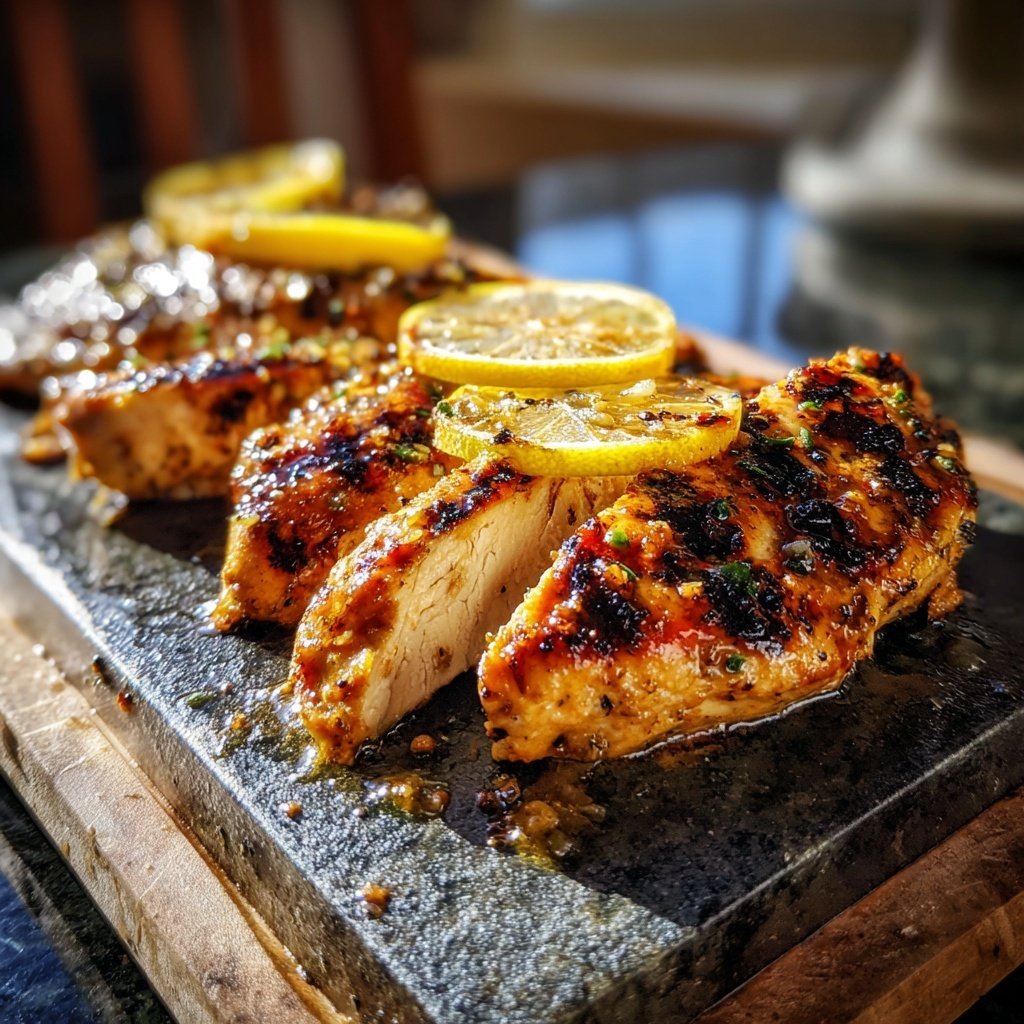 Gegrillte Hähnchenbrust Mit Zitronensaft