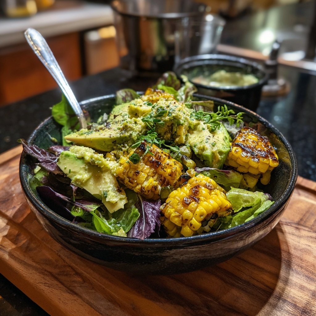 Salat Zum Grillen Mit Avocado Und Mais