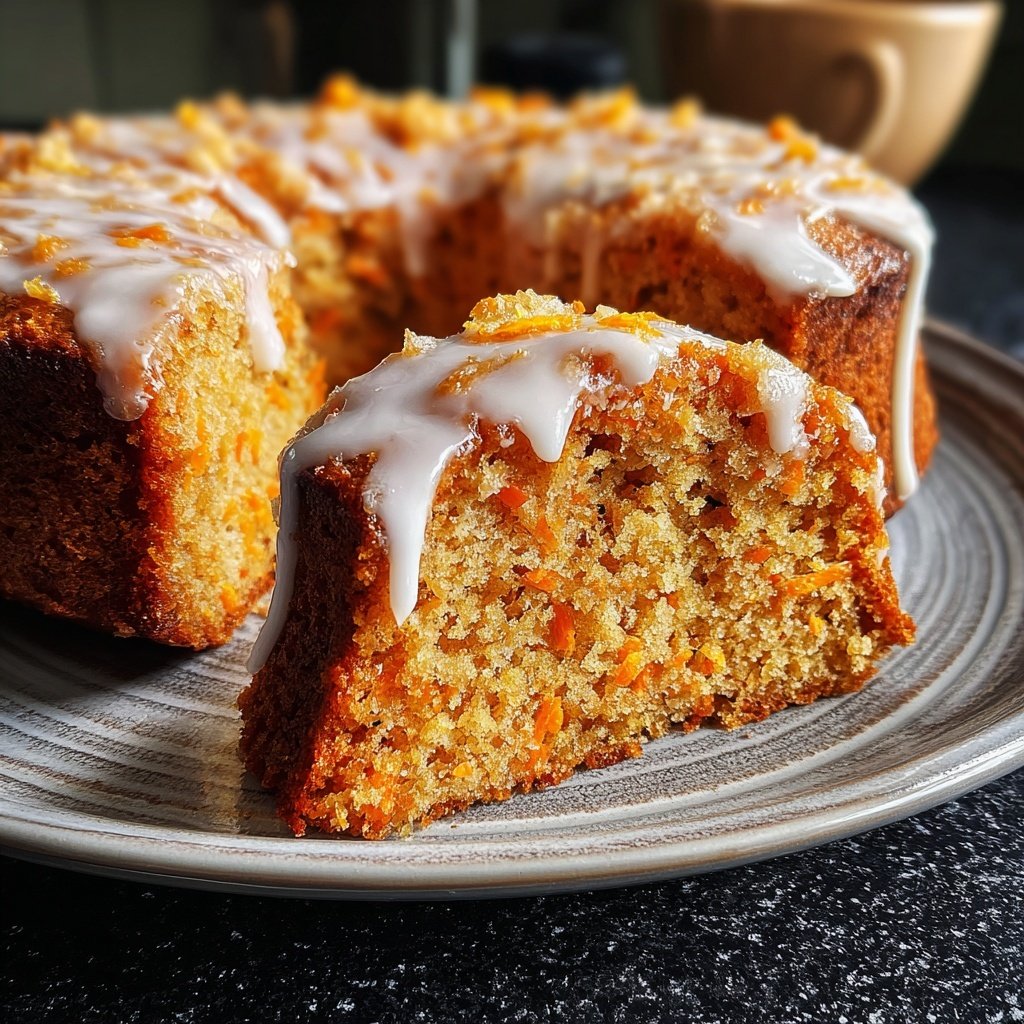 Karottenkuchen Mit Zitronenglasur