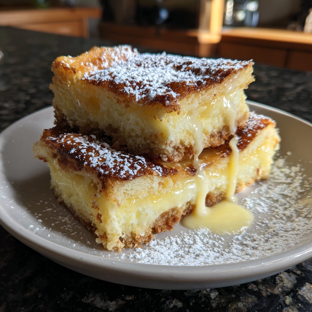 Blechkuchen mit Zitronenpudding
